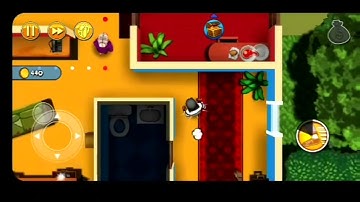 Robbery Bob: Chapter 1 (Suburbs) level 4 Walkthrough gameplay (3 Stars)