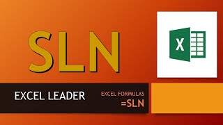 EXCEL FORMULA #47 (SLN) # Very Useful to Compute Depreciation on Straight Line Method