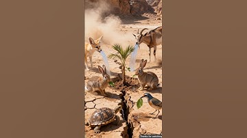 The camel saves the date palm tree from drying up by seeing water 😭 #ai #tree #plants #water