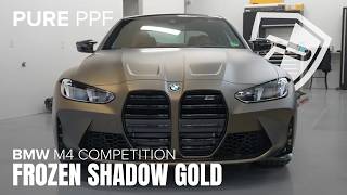 Details BMW M4 Competition in Pure PPF Frozen Shadow Gold | PURE PPF Colored Paint Protection Film Update