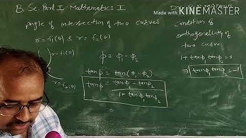 B.Sc. Part I Mathematics II  Angle between radius vector and tangent