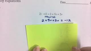 10-21-21 Intro to Multistep Equations
