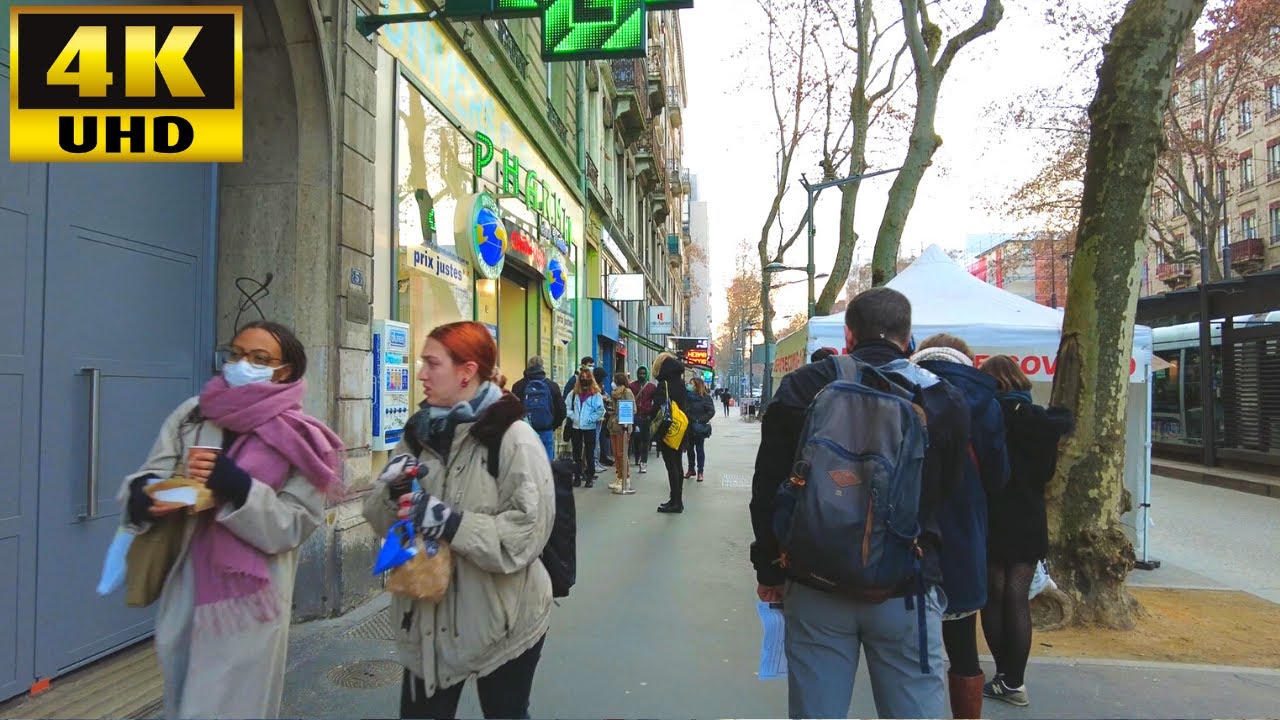 WALKING Tour, Discover France, Walk To LYON Perrache Confluence 4k, FRANCE beautiful city LYON RHONE