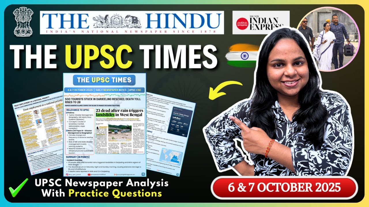 6 & 7 October 2025 | UPSC News Today | Daily Current Affairs | UPSC ...