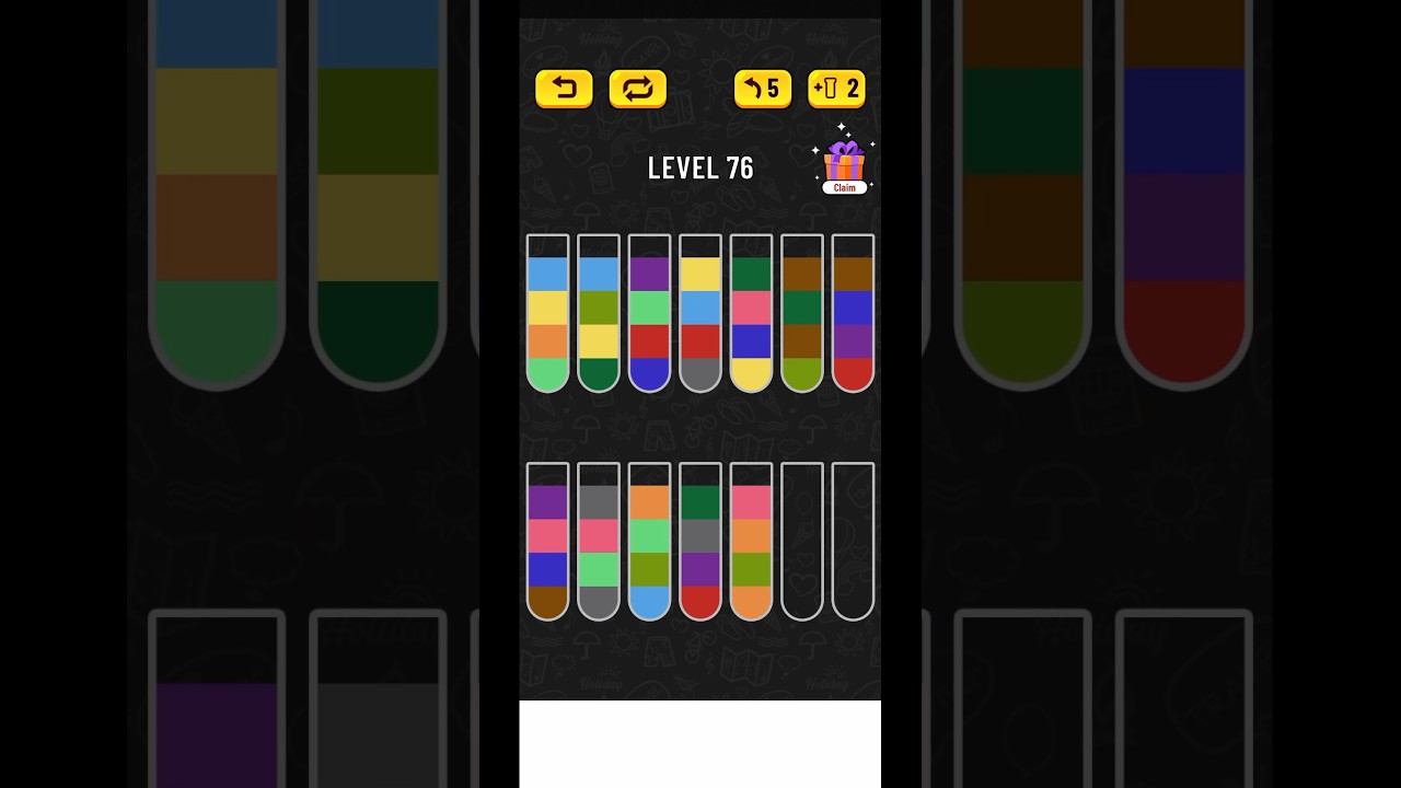 Water Sort Puzzle Level 76 Walkthrough 