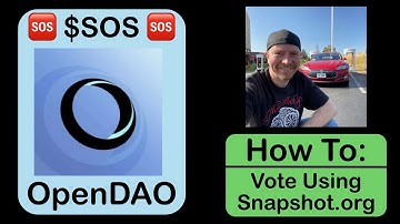 🆘｜How To｜Vote using Snapshot.org｜The Open DAO｜$SOS｜🆘