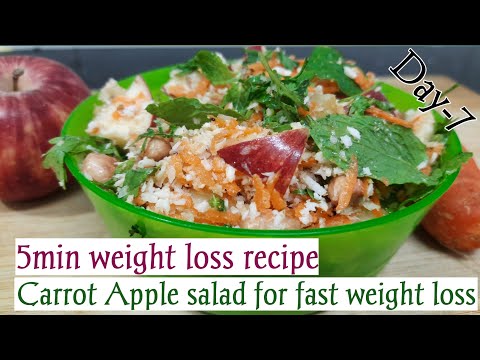 Day-7 క్యారెట్ ఆపిల్ సలాడ్|carrot apple salad|weight loss recipie|easy weight loss recipie