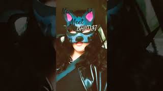 he's a cat/raccoon. I still need to add fur tuffs to the sides, and that's it!