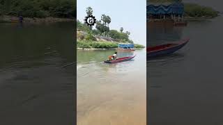 Long tail boat Hinota on the Mekong rive #geartv