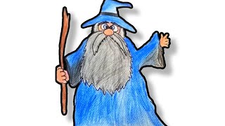 How to draw a Wizard //easy drawing//