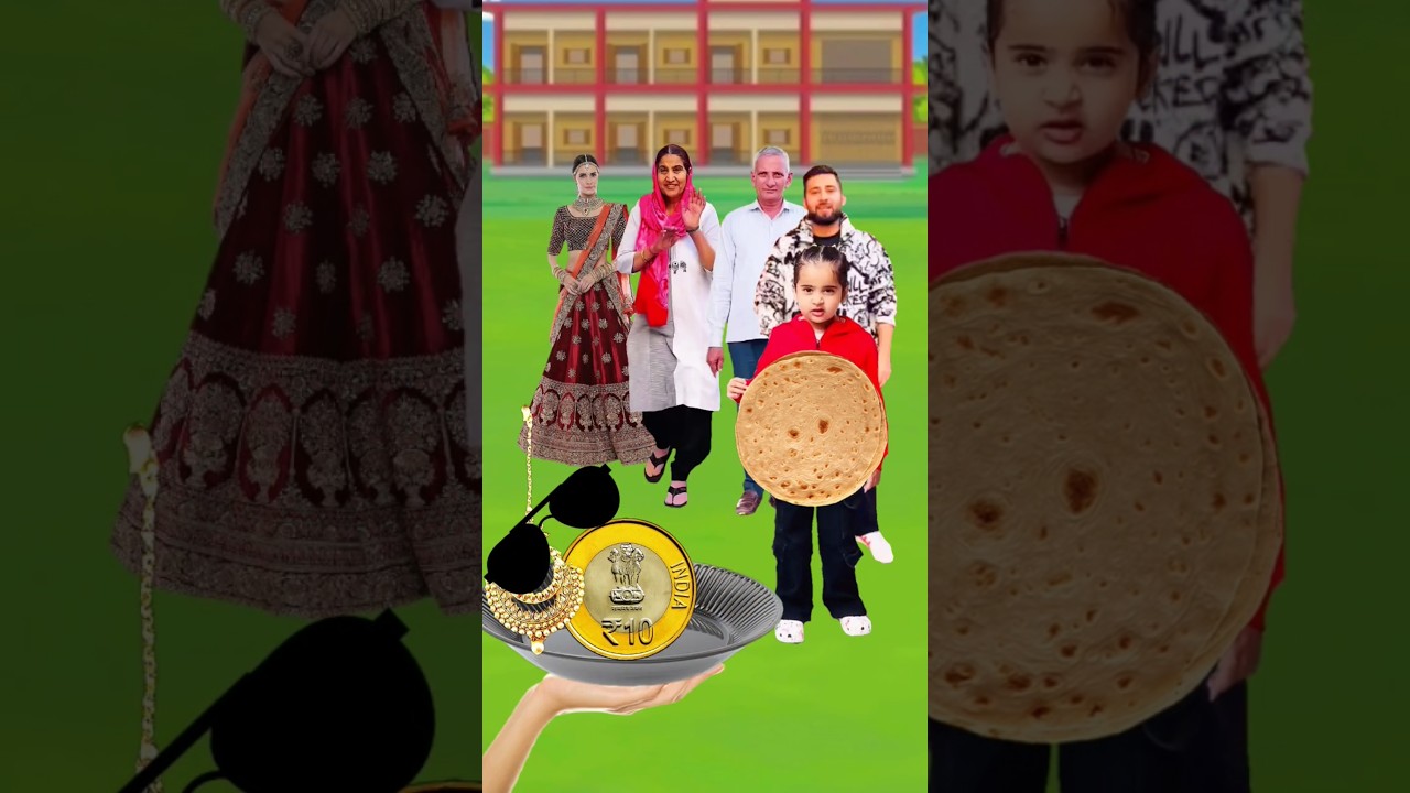 Mummy Ki Ruti Gol Gol ❤️ Papa Ka Paisa Gol Gol 