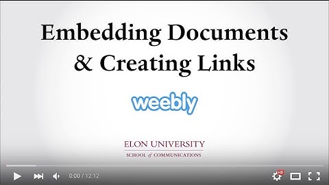 Weebly e-Portfolio - Embedding Documents and Creating Links
