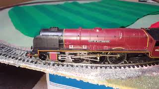 OO gauge hornby R577 BR 4-6-2 coronation class  City of Nottingham steam locomotive test run