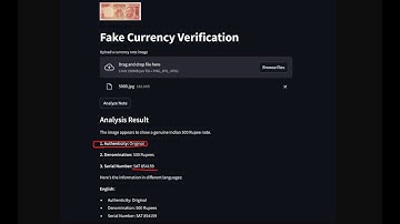 🎥 Fake Currency Detection App using AI ||