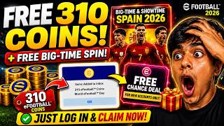 GET FREE 310 eFootball Coins + FREE Big-Time Chance Deal! Claim Them NOW! 🔥