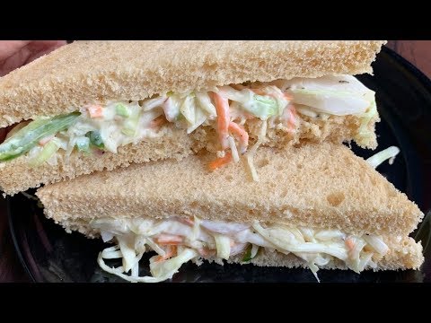 Creamy Coleslaw Sandwich recipe | Mayonnaise sandwich recipe | Breakfast recipe