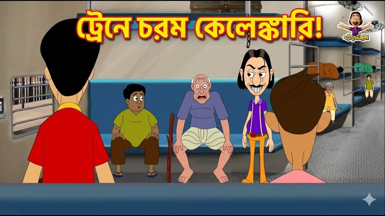 ট্রেনে গুলতে মামার চরম কেলেঙ্কারি! 😂 | Gulte Mama Train Journey | New Bengali Cartoon
