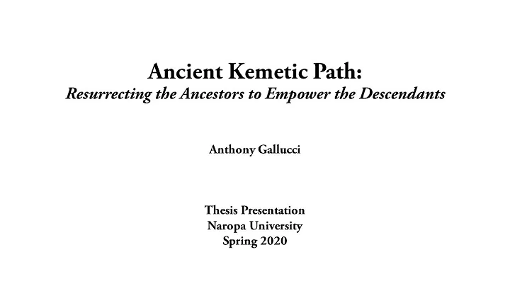 Ancient Kemetic Path: Resurrecting the Ancestors/ ...
