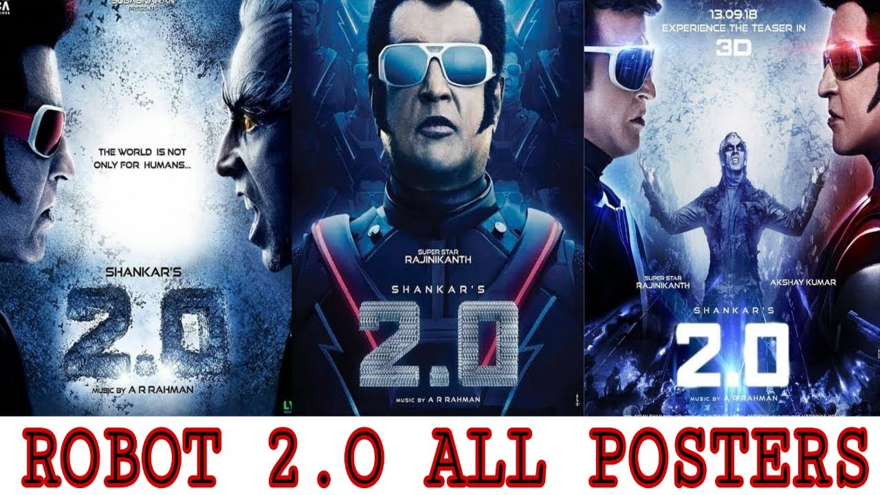 Robot 2.O all posters | rajnikant, akshay kumar, amy jackson, a.r rahman