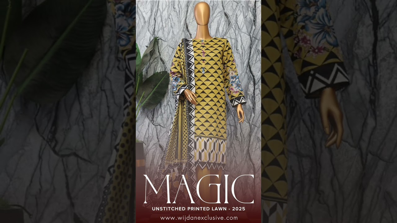 Wijdan X HZ |HZ MAGIC UNSTITCHED PRINTED LAWN COLLECTION - 2025 VOL-2| Wijdan Exclusive Store 