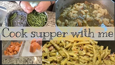Cook supper with me // How to cook green beans from the garden