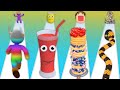 GIANT RUSH vs JUICE RUN vs PANCAKE RUN vs SNAKE RUN RACE - Quadruple Game