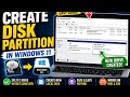 How to Create Disk Partition in Windows 11💻 | Step-by-Step Guide | How to Split C Drive 👍| New Drive