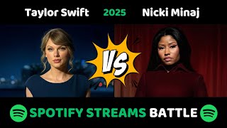 Taylor Swift vs Nicki Minaj | TOP 100 Spotify 2025