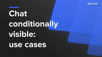 User.com chat conditionally visible - use cases