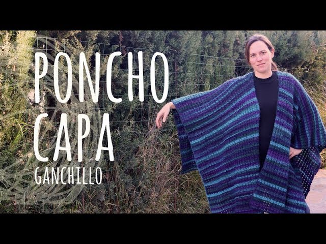 Tutorial Poncho | Capa Fácil y Rápido Ganchillo | Crochet - YouTube
