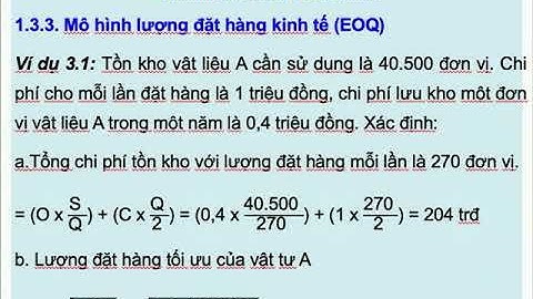 Bài tập quản lý tồn kho quản trị sản xuất năm 2024