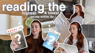 reading the highest & lowest books on my entire tbr! 📚⭐️