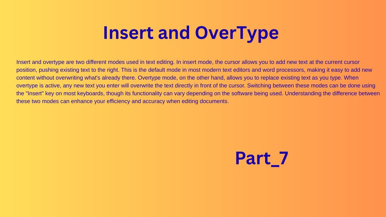 Overtype Example Insert and OverType In Microsoft Word Document - YouTube