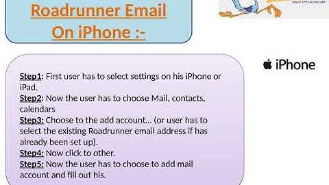 +1-877-637-1326 | How to setup Roadrunner email on Iphone?