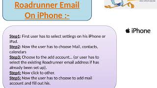 +1-877-637-1326 | How to setup Roadrunner email on Iphone?