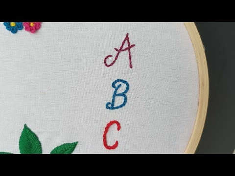 3 Easy Letter Hand Embroidery Stitches#shorts #handembroidery for beginners#letter hand embroidery❤❤