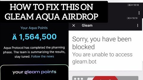 Fix 100% For Gleam aqua protocol - You