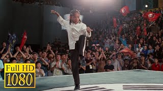 Dray the injured defeats Chen in the final at the Kung Fu tournament in the movie KARATE KID (2010)