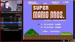 *FWR* Super Mario Bros. All 1UP Mushrooms No Restriction 7:40