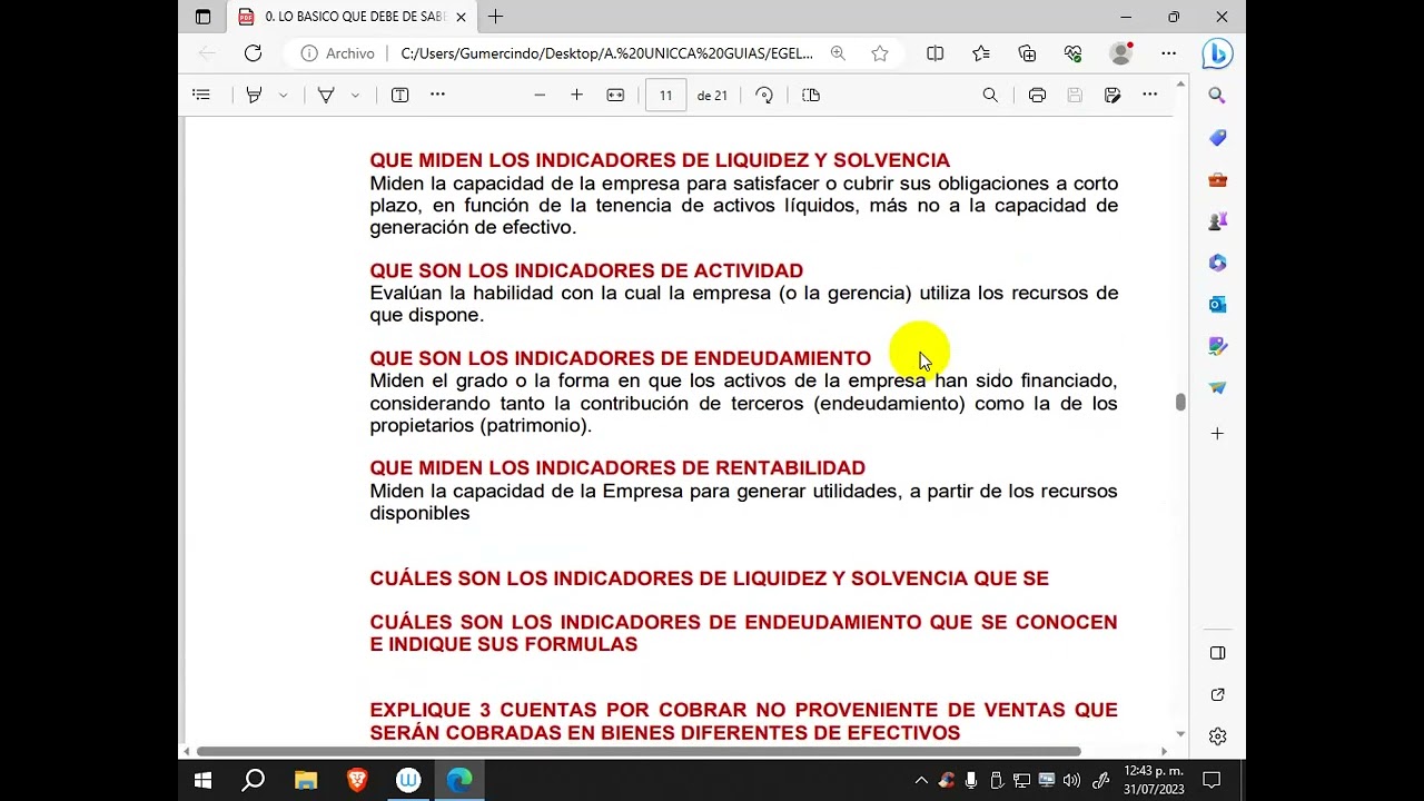 EGEL PLUS DE ADMINISTRACIÓN: FINANZAS, LO BASICO QUE DEBES DE SABER PARA FINANZAS
