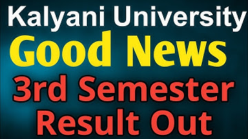 Kalyani University 3rd Semester Result Out