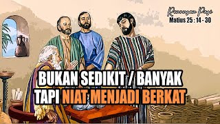 Download lagu PERUMPAMAAN TENTANG TALENTA - RENUNGAN PAGI - MATIUS 25 : 14 - 30