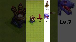 Every Level Air Defense vs Every Level Dragon 🔥#clashofclans #animation #coc #shorts