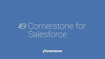 Salesforce Integration and Training: Salesforce for Cornerstone