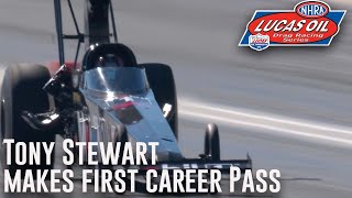 Tony Stewart makes first career NHRA pass