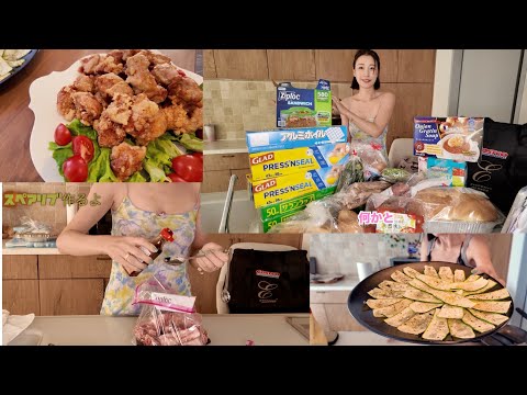 【COSTCO】購入&小分けと冷凍保存と何日間分の朝昼夜ご飯　スペアリブ，唐揚げ…色々--🌺