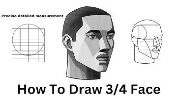How to draw 3/4 View Face [Easy Tutorial]