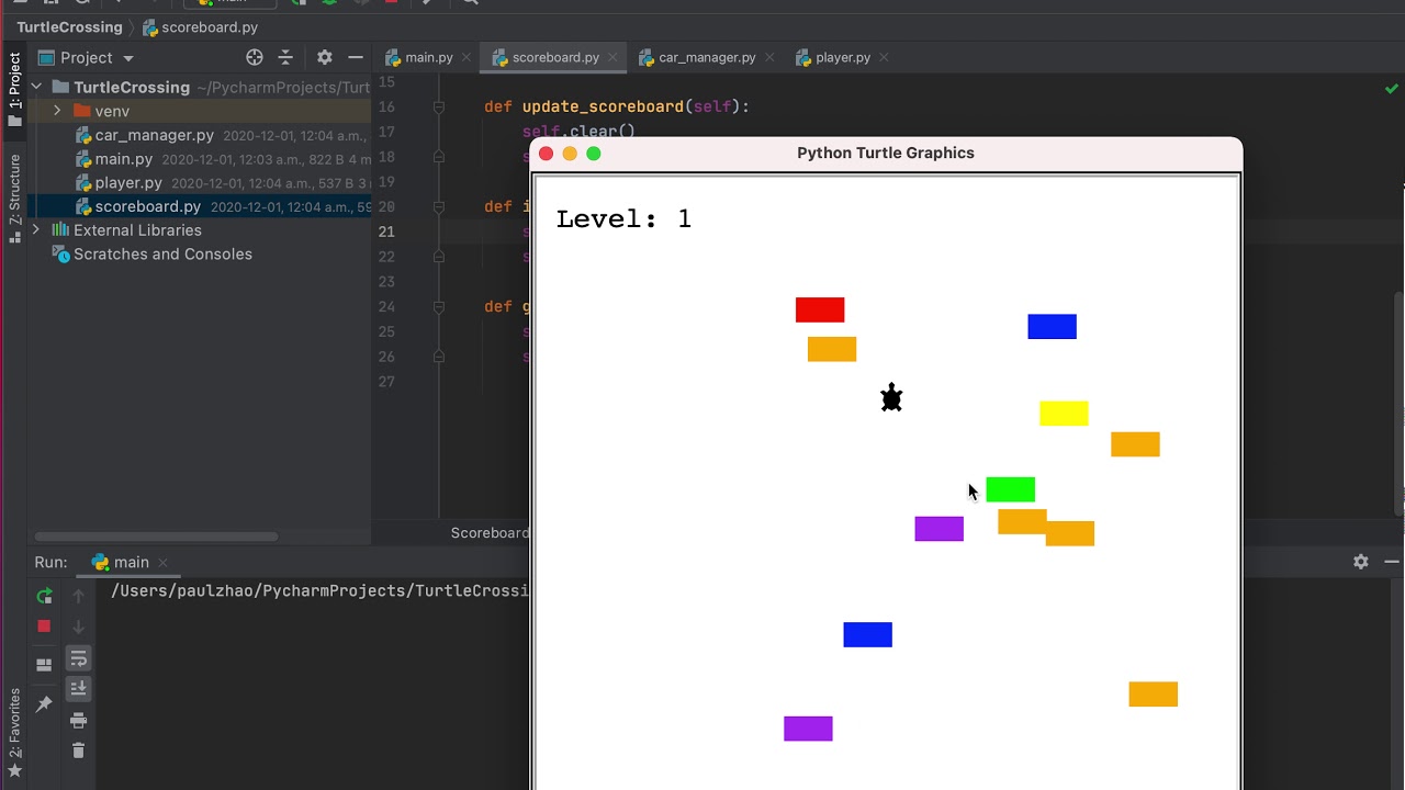 Turtle Crossing Game - Demo - YouTube