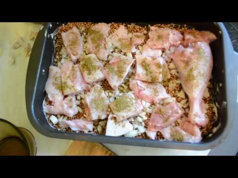 Видео рецепт Гречка с мясом в духовке