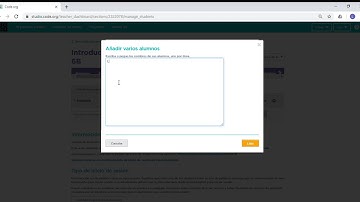 Creacion de clase y estudiantes code org